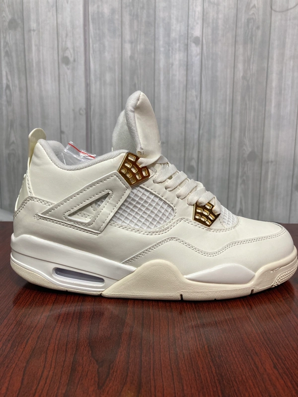 Jordan 4 White Golder. UA Quality  - 9, Baja White