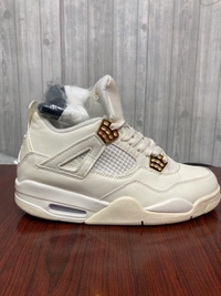 Jordan 4 White Golder. UA Quality  - 9, Baja White