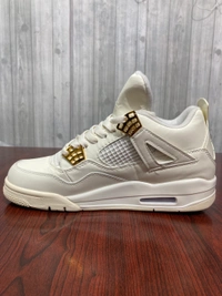 Jordan 4 White Golder. UA Quality  - 9, Baja White