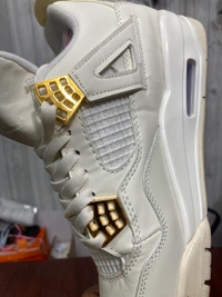 Jordan 4 White Golder. UA Quality  - 9, Baja White