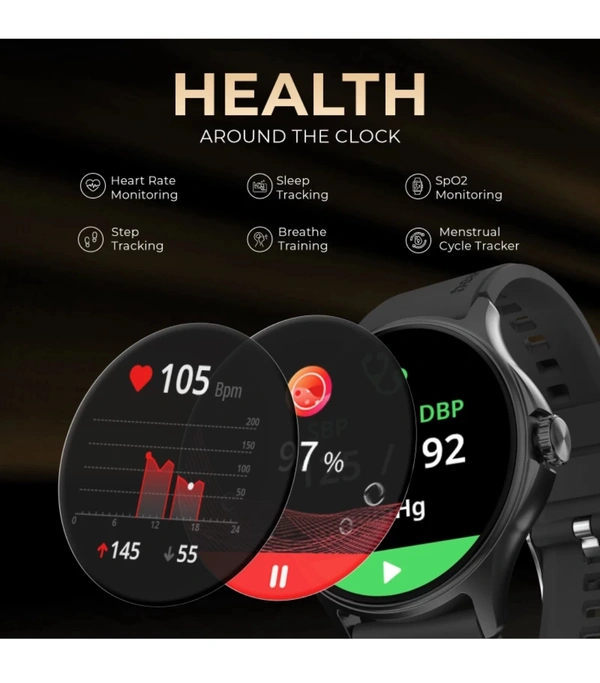 beatXP Sigma 1.38'' HD Display - Black, Free Size