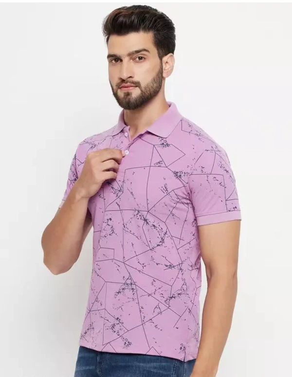 Relane Men'S Printed Polo Tshirt  - L