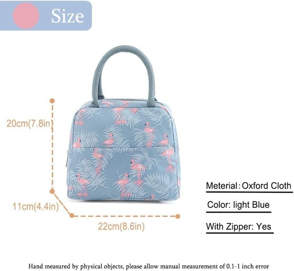 Export Insulated Lunch Bag for Office School Picnic Outdoor Lunch Bag for Women Student Kids Storage Bag Portable and Reusable Regular Size Multicolor Pack of 1