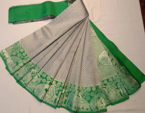 FANCY SILVER JARI SILK SAREE