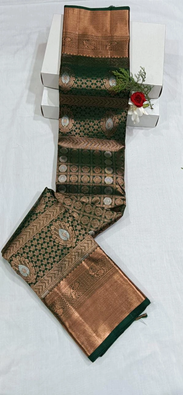 MEENA SILK - BOTTLE GREEN