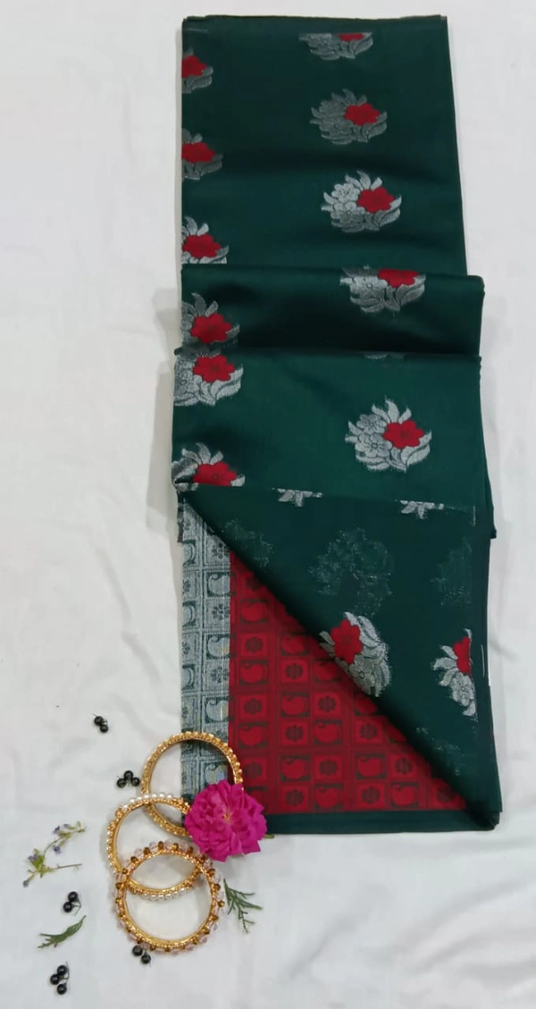 BORDERLESS MEENA PUTTA  - Bottle Green
