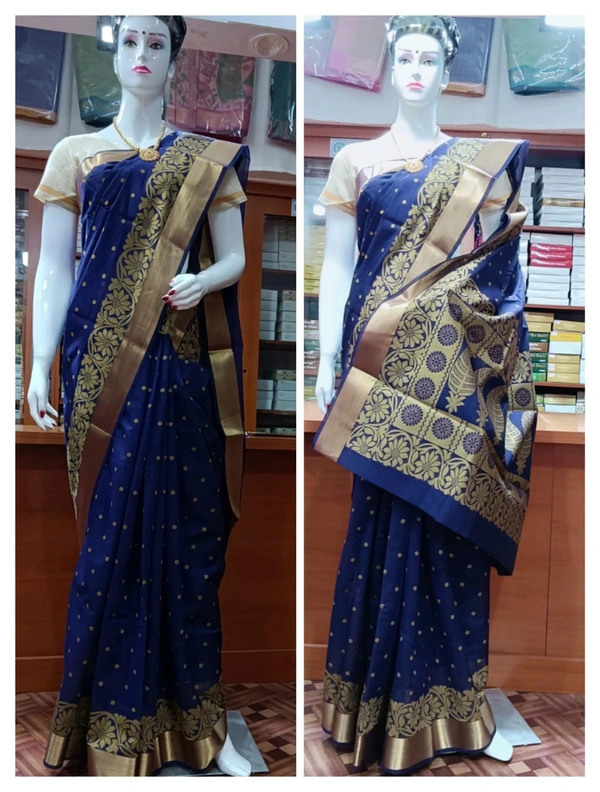 Silk Cotton - Navy Blue