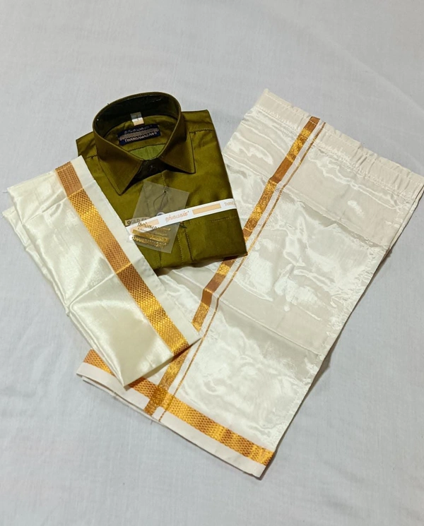 Kids Veshti & Shirt Combo - Fern Frond
