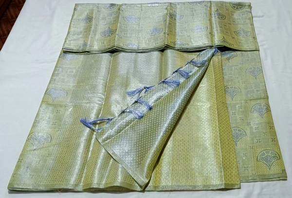Banarasi Soft Silk - Pale Canary