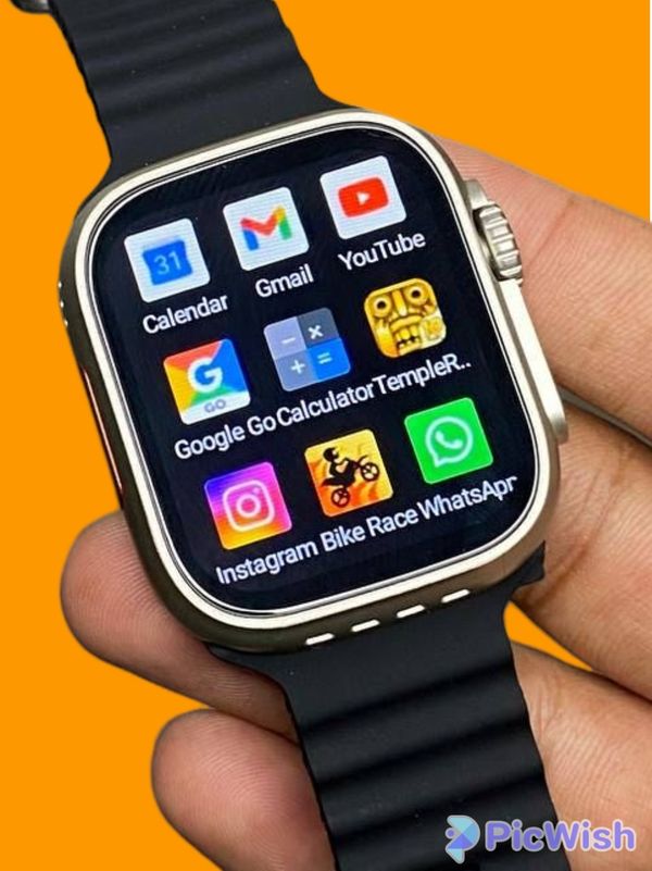 S8 Ultra (Simcard insert ) Android Watch With 4g Simcard Supported - Black