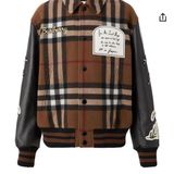 Burberry imported varsity jackets with premium packaging - White, M