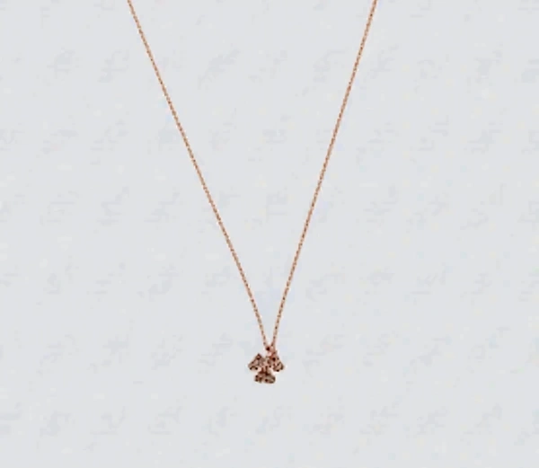 Dazzling Clover Rose Gold Pendant Necklace - 20"