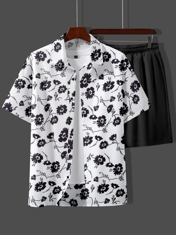  SPECIAL SUMMER 🏝️ MEN'S DIGITAL PRINTED BEACH AND NIGHT WEAR*  - M