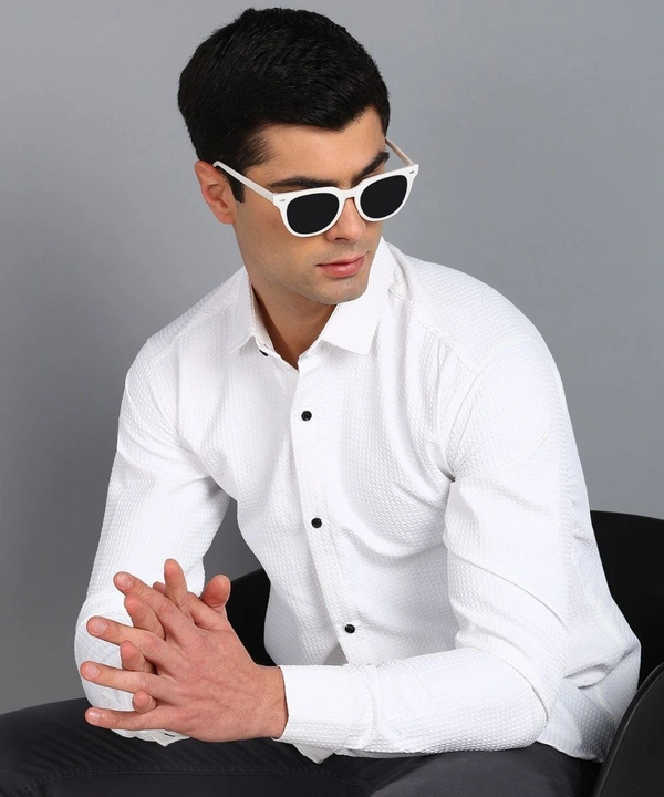 MEN'S PRIMIUM LOOKING FULL SLEEVE WAFFLE FABRIC SHIRT* - XXL