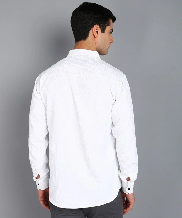 MEN'S PRIMIUM LOOKING FULL SLEEVE WAFFLE FABRIC SHIRT* - XXL
