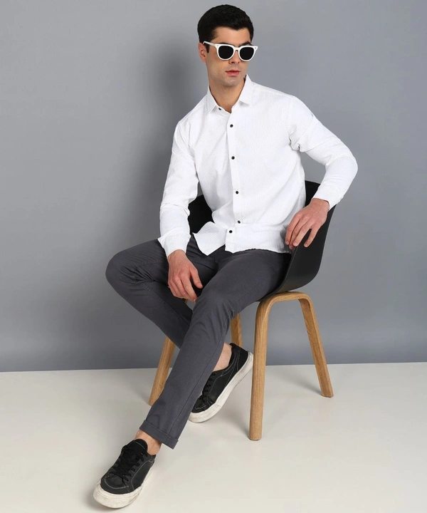 MEN'S PRIMIUM LOOKING FULL SLEEVE WAFFLE FABRIC SHIRT* - XXL