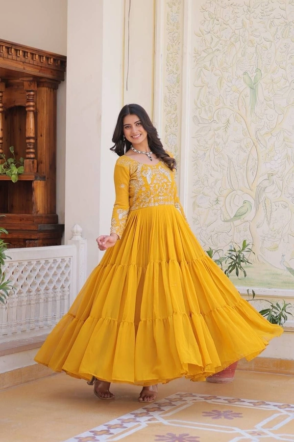 Launching New Festival Long Gown IN TWO BRIGHT COLOUR 👗💌* - M