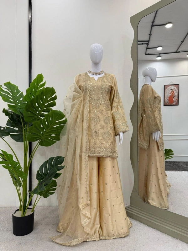 Pakistani plazo ready-made suit - M