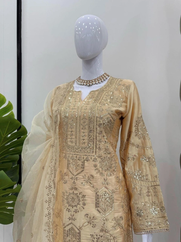 Pakistani plazo ready-made suit - M