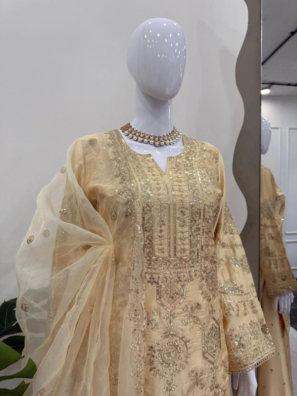 Pakistani plazo ready-made suit - M
