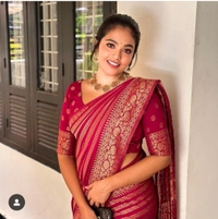 Presenting Enchanting Yet Breathable Organic Banarasi Sarees For Intimate And Big Fat Indian Weddings, That Are Light On Your Skin And Uplift Your Wedding Shenanigans.*🔥 - One Size