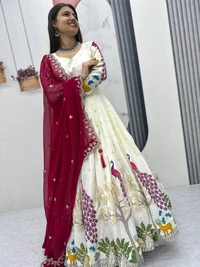 Launching Trending Peacock Design Gown 👗💌 - XXL