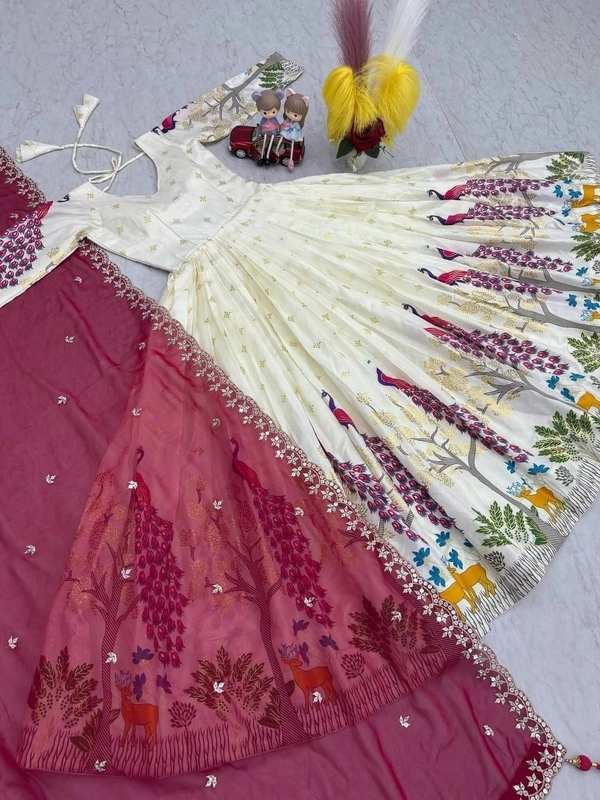 Launching Trending Peacock Design Gown 👗💌 - XXL