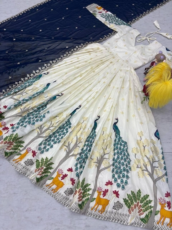 Launching Trending Peacock Design Gown 👗💌* - XXL