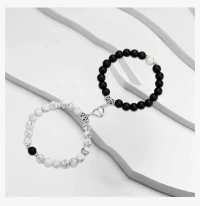 Cute Couple Bracelet - Black