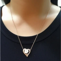 Rose Gold Heart Necklace - 18"