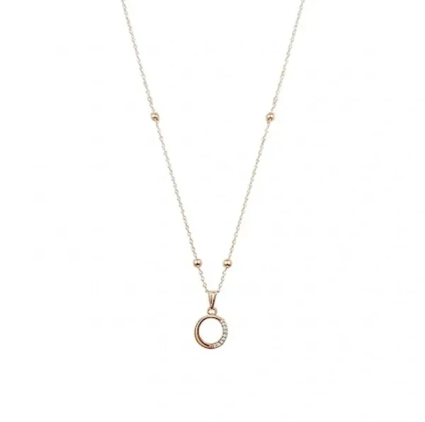 Rose Gold Plated Sterling Necklace - 18"