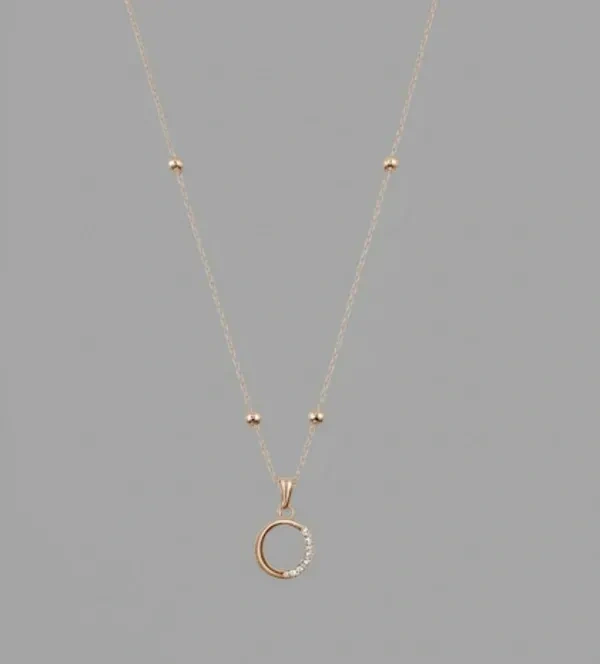 Rose Gold Plated Sterling Necklace - 18"