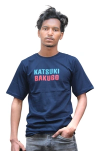Katsuki Bakugo Printed Toyographic Men Stylish T-shirt  - XL