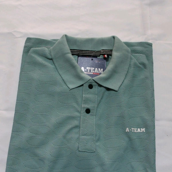 A-Team Collar T-shirt Half Sleeve Comfortable  - M