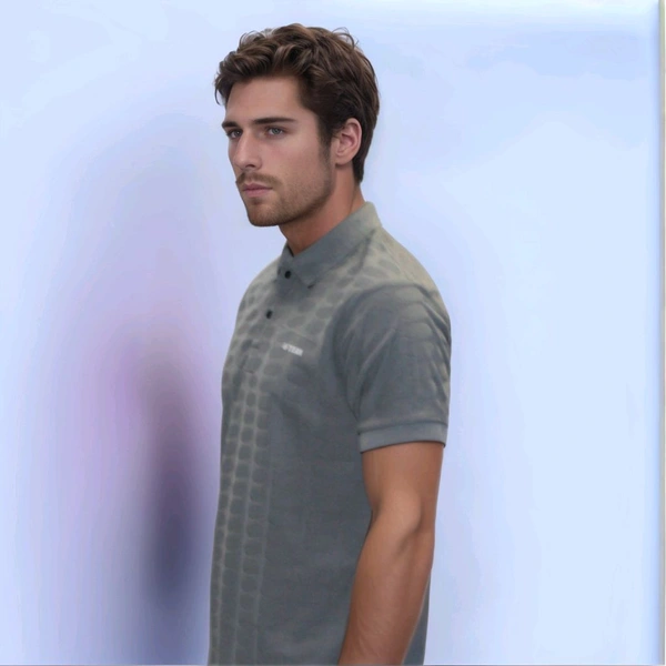 A-Team Down Shoulder Collar V Neck Hanley T-shirt  - M