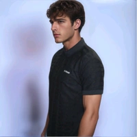 A-Team Black Callar V Neck T-Shirt - M