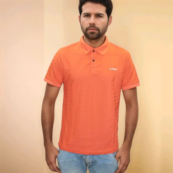 A-Team Red Collar V Neck T-Shirt - M