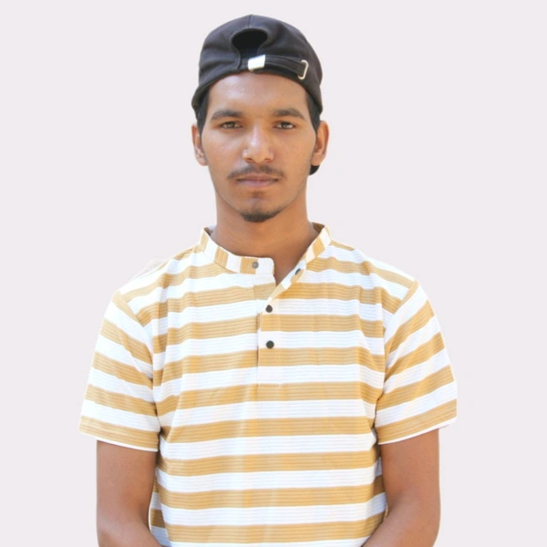 Whit & Yellow T-Shirt for men by Zoma Cart  - XXL