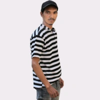 Black& White T-Shirt for men by Zoma Cart - XXL