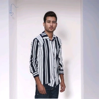Men Spread Collar Striped Casual Shirt - XL