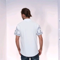 Men's Rayon Slim Fit Shirt Short Sleeve  - XL