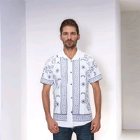 Men's Rayon Slim Fit Shirt Short Sleeve  - XXL