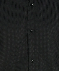 *💞💞 MEN'S PRIMIUM LOOKING FULL SLEEVE WAFFLE FABRIC SHIRT* Black - Black, S