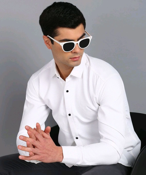 *💞💞 MEN'S PRIMIUM LOOKING FULL SLEEVE WAFFLE FABRIC SHIRT* - XXL