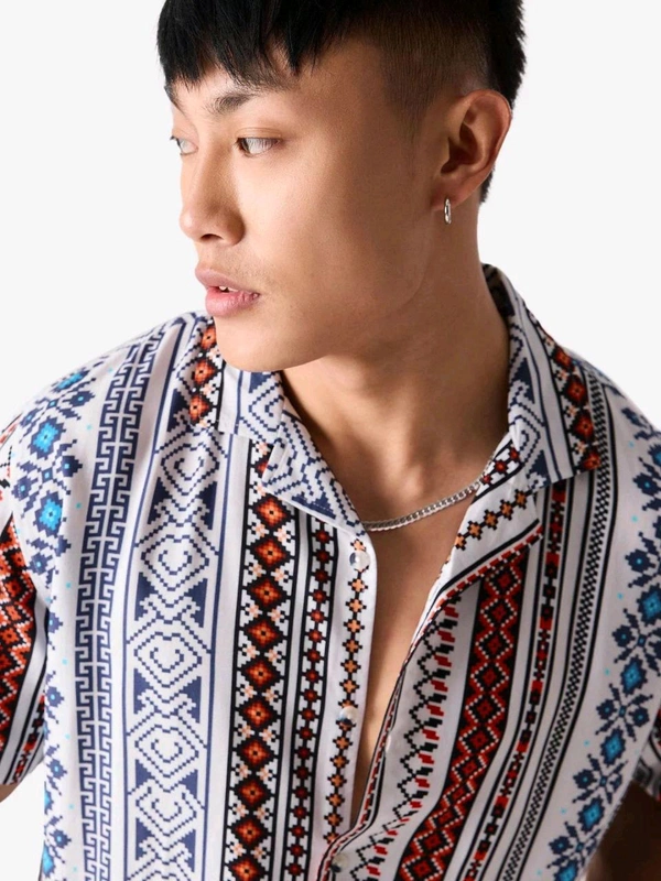 *🤩 PREMIUM LOOKING MEN'S COTTAN PRINTED STYLISH DESIGNED SHIRT* 🤑 - XL
