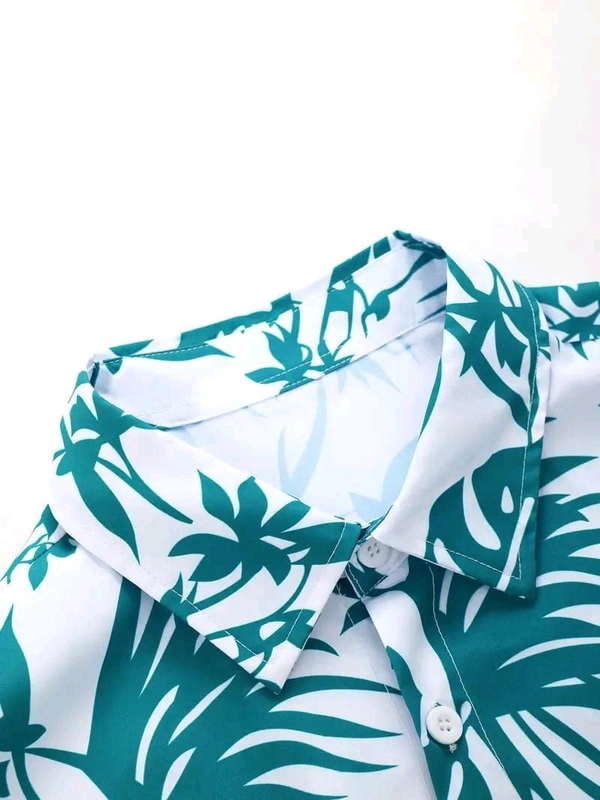 *🤩 SPECIAL SUMMER 🏝️ MEN'S DIGITAL PRINTED BEACH AND NIGHT WEAR* Shirt+Short 💘 - L