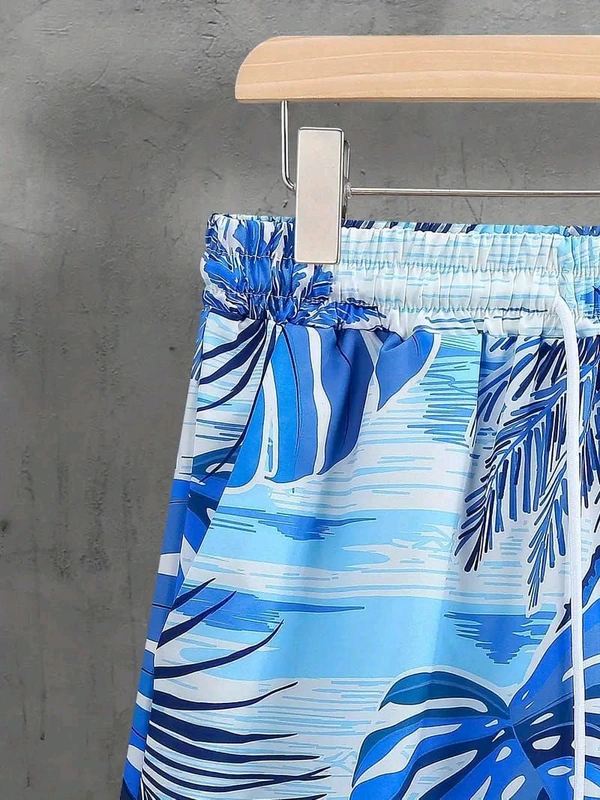 *🤩 SPECIAL SUMMER 🏝️ MEN'S DIGITAL PRINTED BEACH AND NIGHT WEAR* Shirt+Short 💘 - M