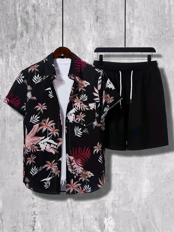 *🤩 SPECIAL SUMMER 🏝️ MEN'S DIGITAL PRINTED BEACH AND NIGHT WEAR* Shirt+Short 💘 - XXL