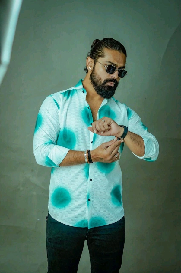 *🤩 SPECIAL DIGITAL TRENDING PRINTED SHIRT IN TEXTURE FABRIC FOR YOUR STYLISH LOOK* 🏝️ - M
