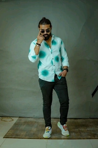*🤩 SPECIAL DIGITAL TRENDING PRINTED SHIRT IN TEXTURE FABRIC FOR YOUR STYLISH LOOK* 🏝️ - M
